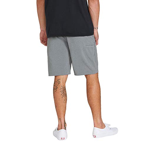 Volcom Men's Kerosene 21" Hybrid Chino Shorts, Heather Grey, 36 - Image 3