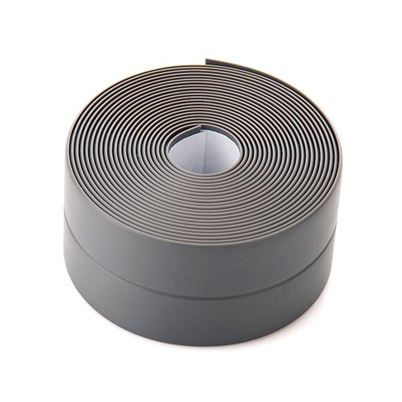 Daycount Tape Caulk Strip Seal for Toliet Bathtub, Sink, Kitchen, Wall Edge, Self Adhesive Corner Liner 126''x1.57'' (Grey) - Image 1