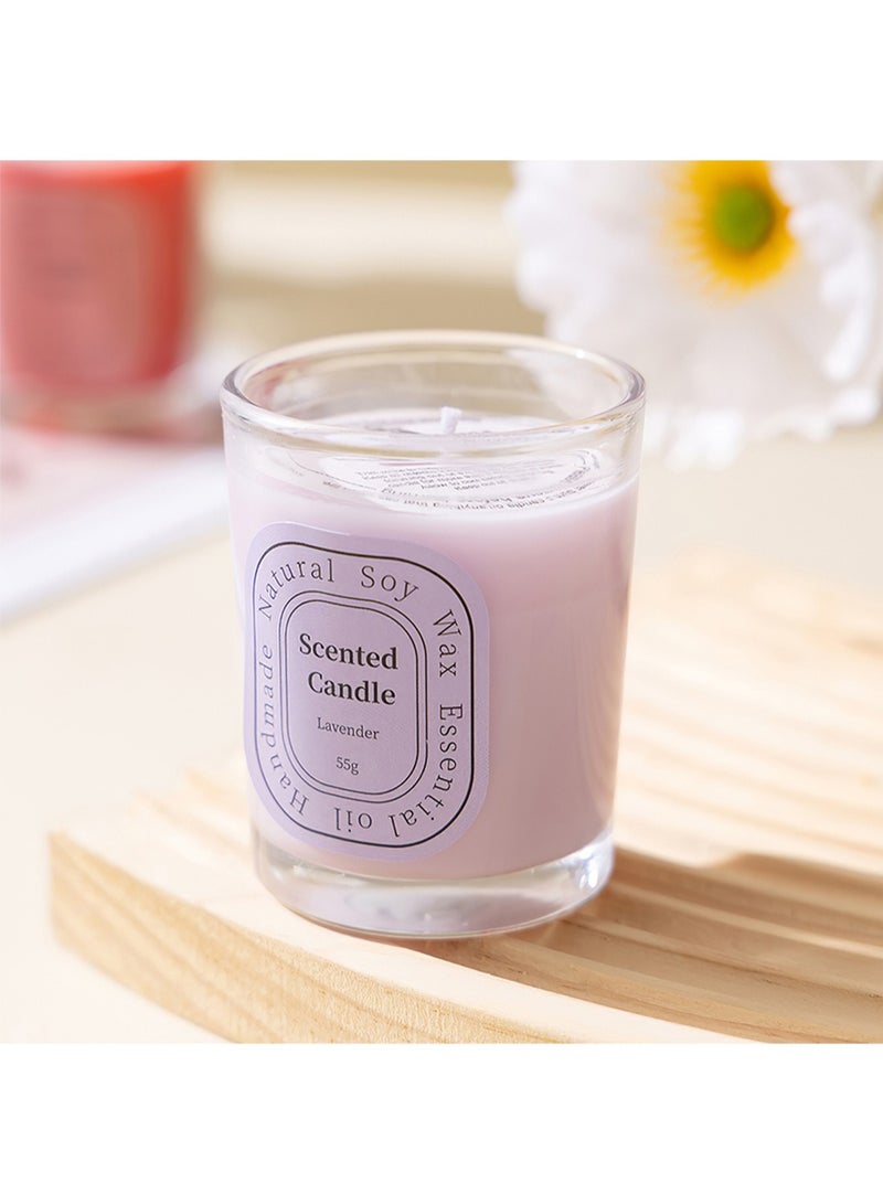 رودن شمعة معطرة، برطمان علاج عطري طويل الأمد من شمع الصويا الطبيعي معطر جو للمنزل، يوجا 55 جرام (لافندر) - Image 2
