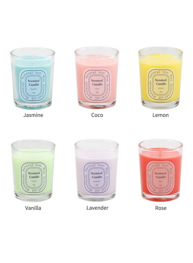 رودن شمعة معطرة، برطمان علاج عطري طويل الأمد من شمع الصويا الطبيعي معطر جو للمنزل، يوجا 55 جرام (لافندر) - Image 4