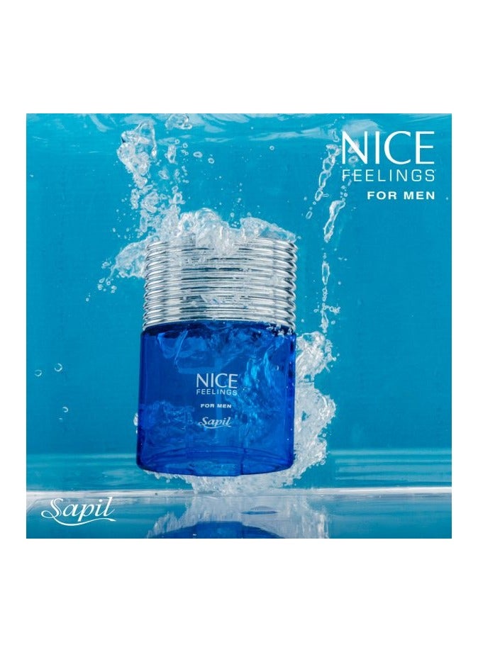 sapil Nice Feelings Eau De Toilette For Men - 75 ML - Image 4