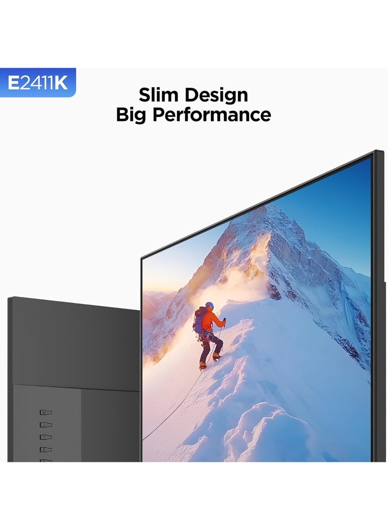 KOORUI 24 Inch Office Monitor, FHD 1080P 144Hz Monitor, IPS Display, Free-sync Compatible, 99% SRGB Color Gamut VESA 100 * 100mm Eye Care, Ultra-Slim Frame, Office & Gaming Ready, E2411K - Image 2