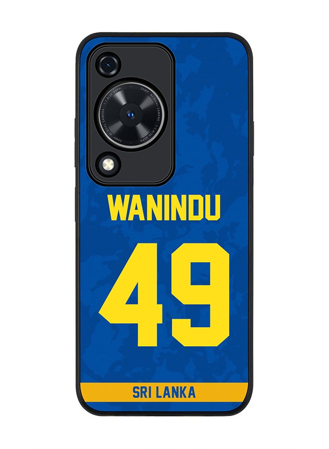 Stylizedd Rugged Black edge case for Huawei nova Y72 / Huawei Enjoy 70 4G, Slim fit Flexible Thin Cover - Team Sri lanka Wanindu Hasaranga, Jersey No 49 - Image 1