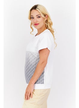 Women Round Neck Cap Sleeve Printed T-Shirt, White Combo - pzsku/ZF6B46C78855DC853D32DZ/45/_/1724351389/443b4b7a-b724-4fe8-8a3c-d277121815c8