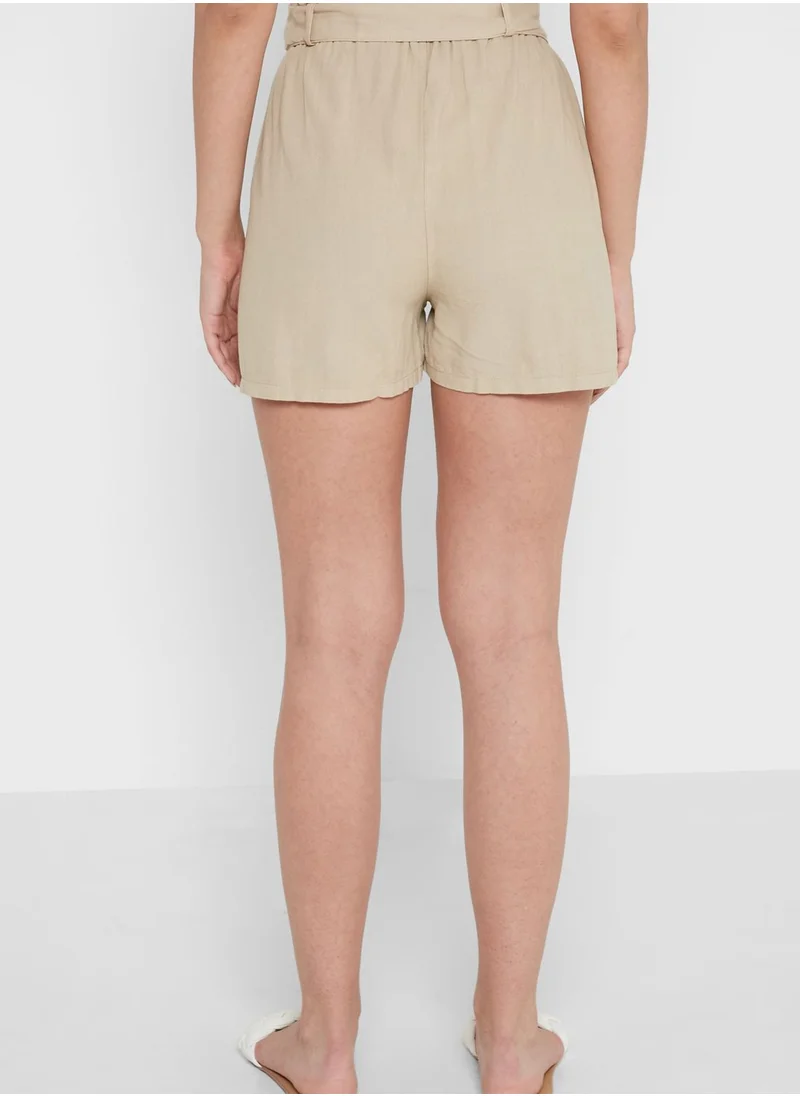 boohoo High Waist Mini Shorts