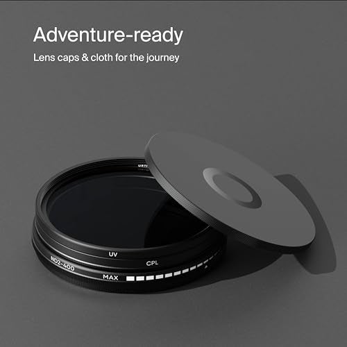 Urth 43mm 3-in-1 Lens Filter Kit - UV, Circular Polarizing (CPL), Variable Neutral Density ND2-400 Multi-Coated Optical Glass, Ultra-Slim Camera Lens Filters - Image 5