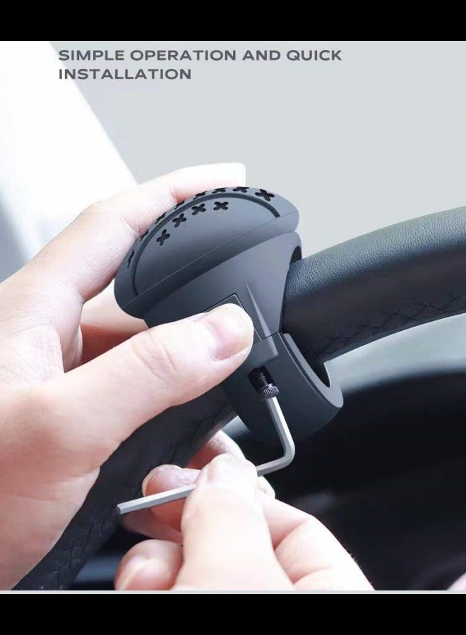 عجلة القيادة مساعدة الكرة الأسود - Image 3