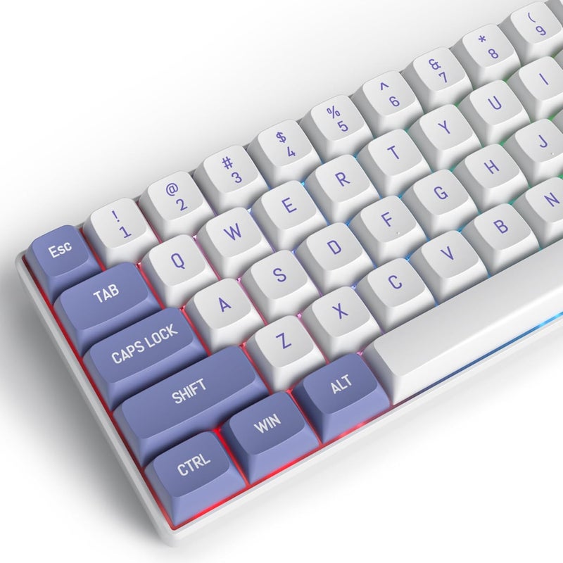 surmen CSA Profile 118 Keys Double-Shot PBT Keycap Custome Keycaps for 61/68/84/87 Mechanical Gaming Keyboard (Purple) - Image 1