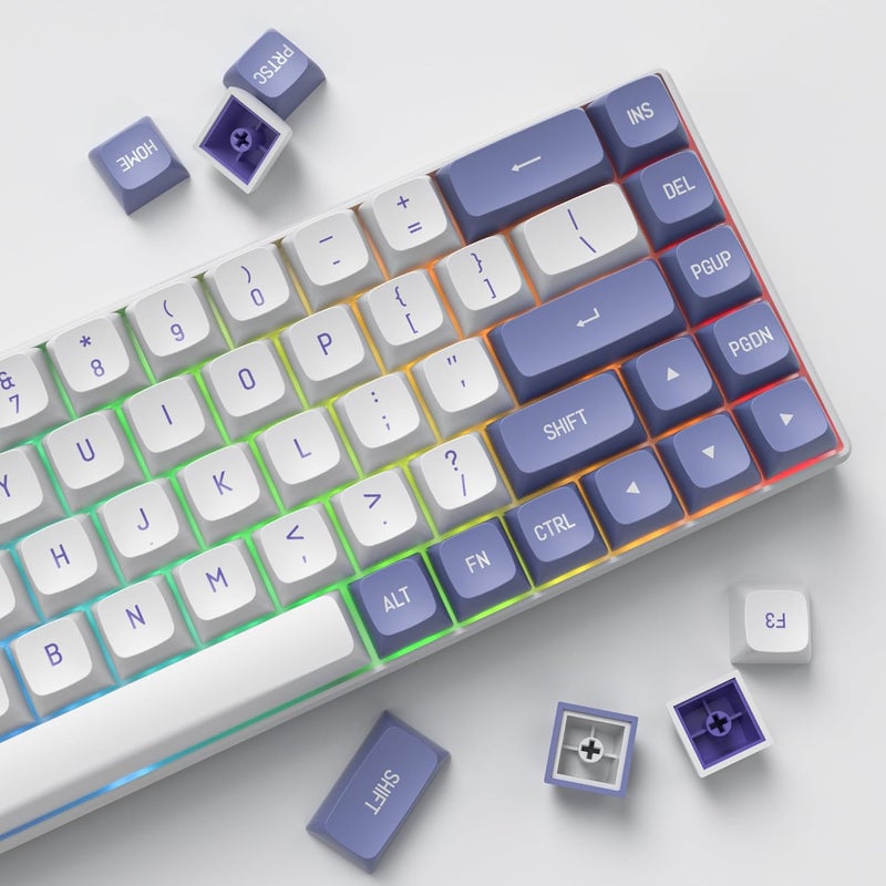surmen CSA Profile 118 Keys Double-Shot PBT Keycap Custome Keycaps for 61/68/84/87 Mechanical Gaming Keyboard (Purple) - Image 4