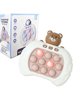 AIPINQI Pop It Game Light Up Fidget Toy, Quick Push Game Console, Whack a Mole Game, Decompression Breakthrough Puzzle Pop Game Machine, Multiple Game Modes Toy for 3+ Years