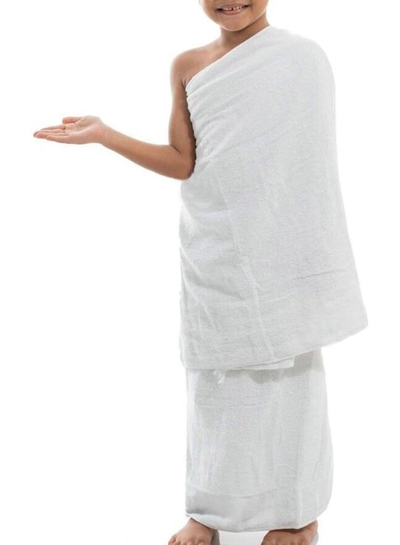 Meishida Hajj Towels for Kids - Medium Ihram Towels Set, Comfotable for Hajj & Umrah - Soft, Absorbent, Hygienic Pilgrimage Essentials umrah essential - Image 3