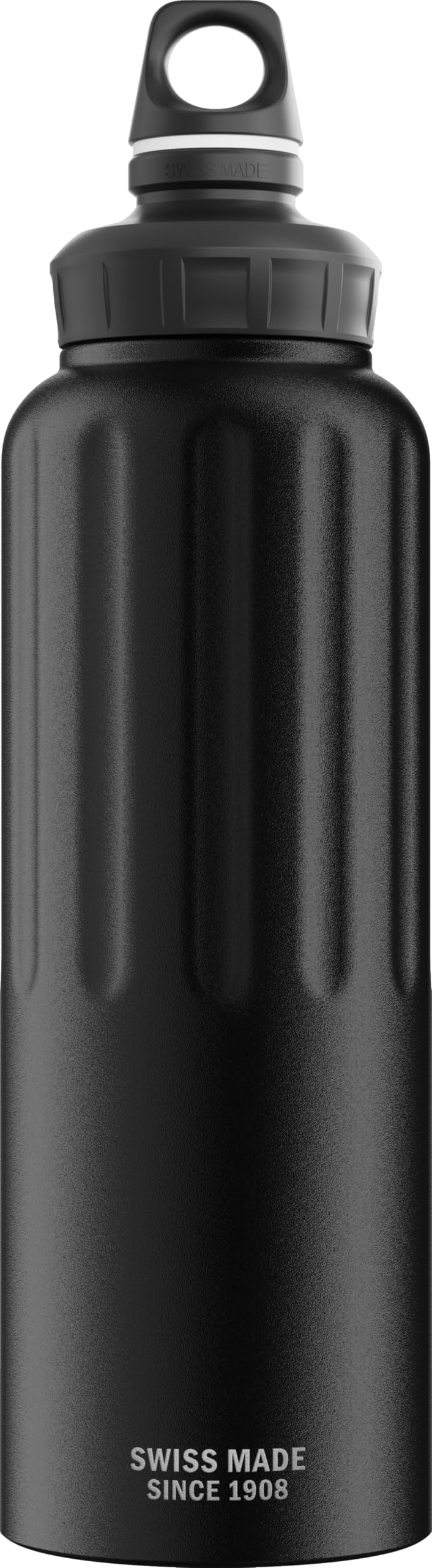 SIGG - Aluminum Sports Water Bottle - WMB Traveller Black - ClimatePartner Certified - Suitable for Carbonated Beverages - Leakproof - Lightweight - BPA Free - 51 Oz - Image 1