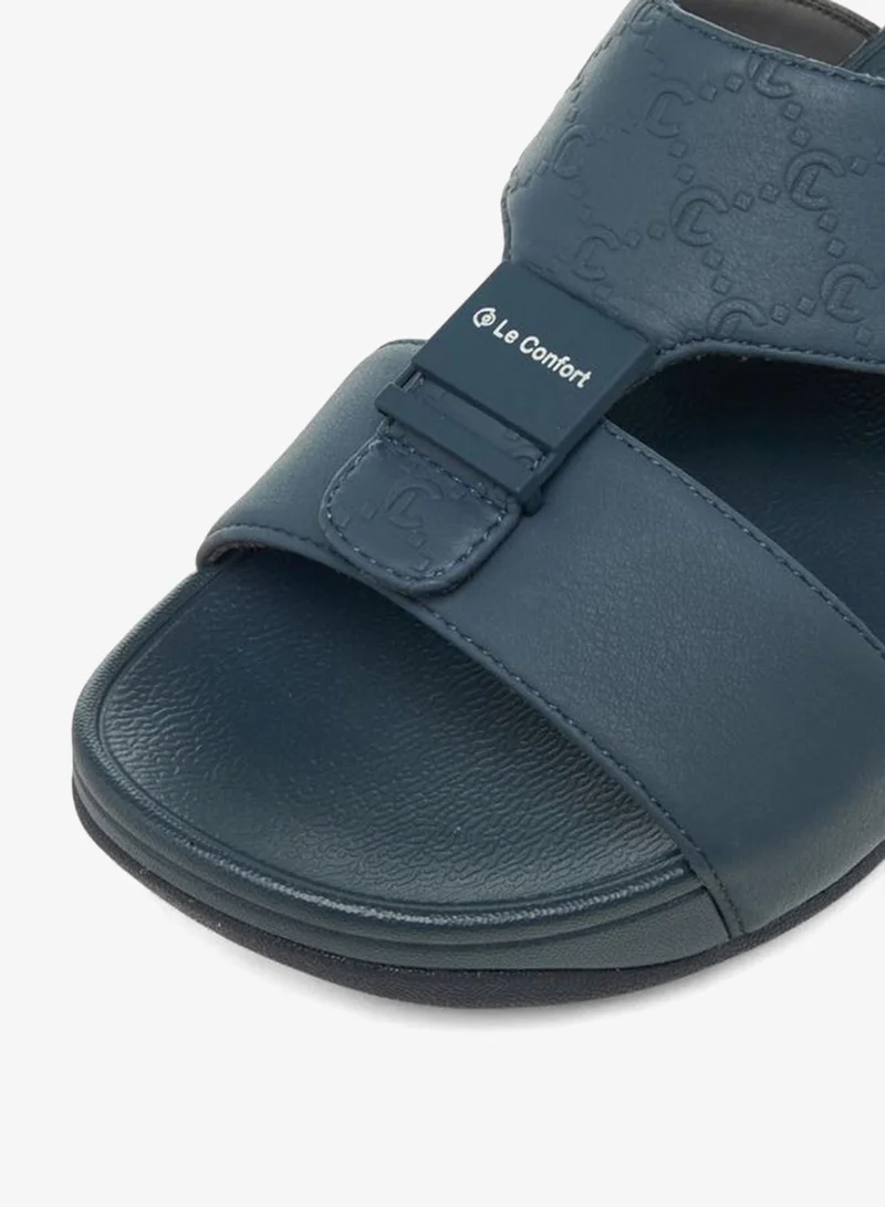 Le Confort Blue Boys Monogram Embossed Arabic Sandals Ramadan Collection for Men | Best Price UAE