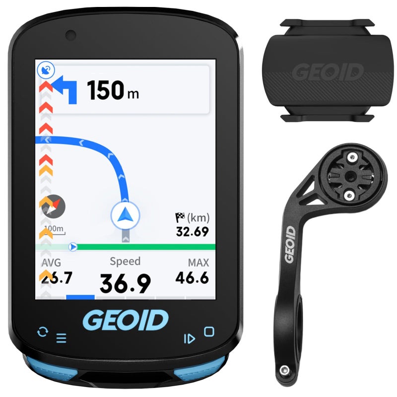 GEOID CC600 Color Screen Bike/Cycling Computer Wireless - Route Navigation with Re-Route Planing, WiFi & Bluetooth, Fast 5s GPS Positioning, with CS600 Cadence/Speed Sensor for Cycling - Image 1