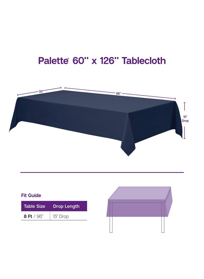 Gee Di Moda Rectangle Tablecloth - 60 x 126 Inch White Table Cloth for 8 Foot Rectangle Table - Heavy Duty Washable Fabric - for 8 Ft Buffet Table, Holiday Party, Dinner, Wedding & Baby Shower - Image 3