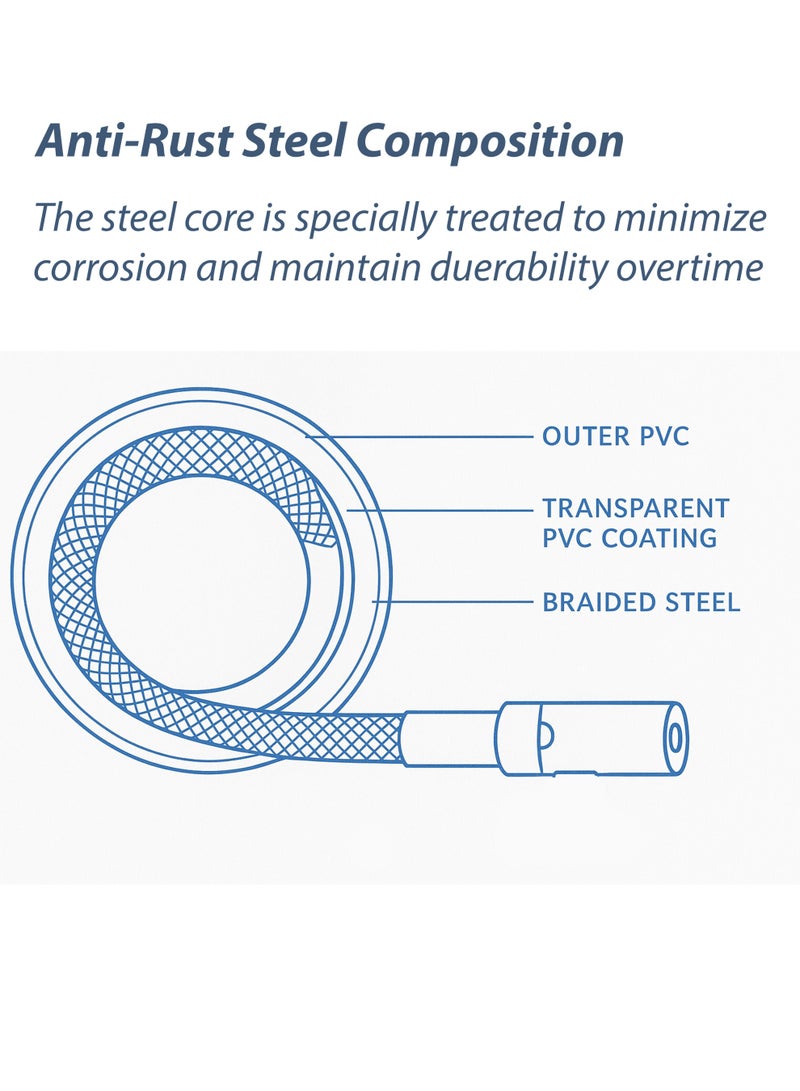 توشيونيكس قفل دراجة T114636 عالي التحمل بمفتاح مقاس 16 مم × 85 سم - كابل فولاذي مضاد للسرقة مع طلاء من مادة البولي فينيل كلوريد - Image 4