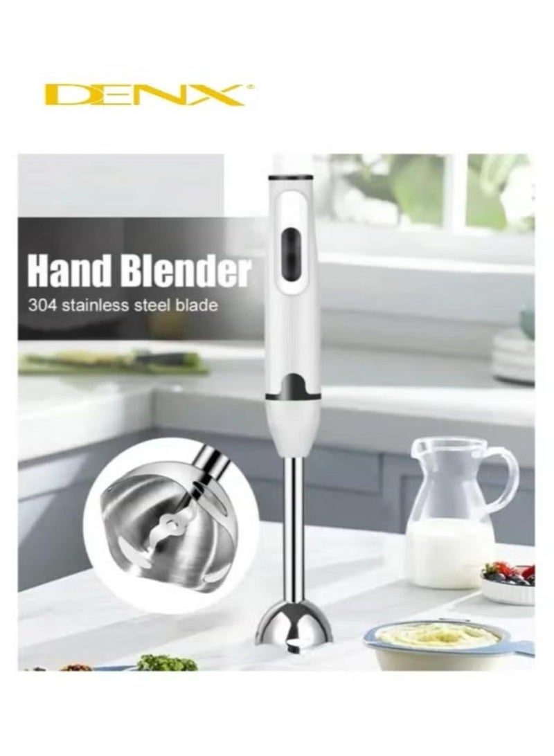 Denx 400W Electric Hand Blender With Two Stainless Steel Blades - Image 1