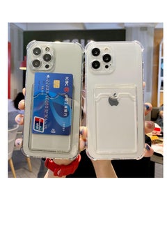 Generic Case for iPhone 16 Pro with Card Holder Transparent Crystal TPU Silicone Protective Case Scratch-Resistant Mobile Phone Case Plastic Case  - Image 3