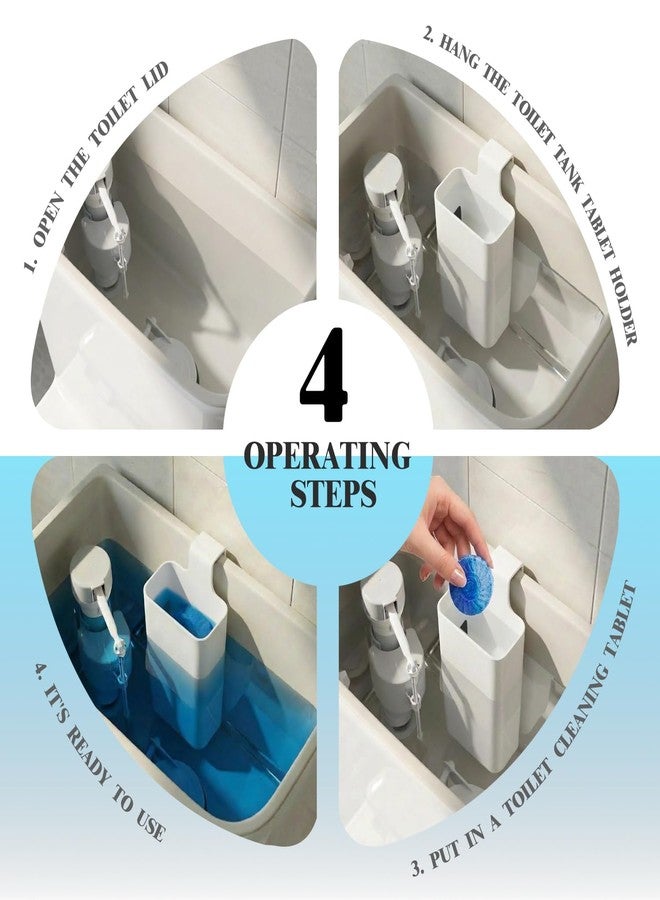 Aplata 2Pcs Toilet Tank Cleaning Tablet Holder, Toilet Cleaner Tablets Buffer Box Hanging Holder Preventing Dissolved Residue From Polluting Water Tank Caddy Bowl Tablets - Image 2