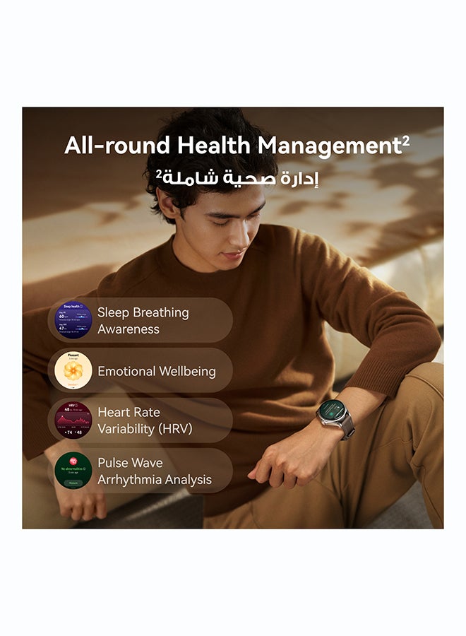 HUAWEI WATCH Buds 2 Smartwatch, and Earbuds 2-in-1, Health Insight, HRV, Sleep Tracking, Titanium, 3000 nits, Clear Calls, 3-day battery, Android-iOS, brown - Image 4