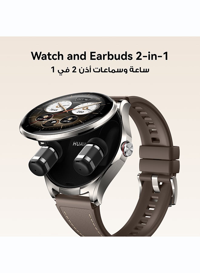 HUAWEI WATCH Buds 2 Smartwatch, and Earbuds 2-in-1, Health Insight, HRV, Sleep Tracking, Titanium, 3000 nits, Clear Calls, 3-day battery, Android-iOS, brown - Image 2