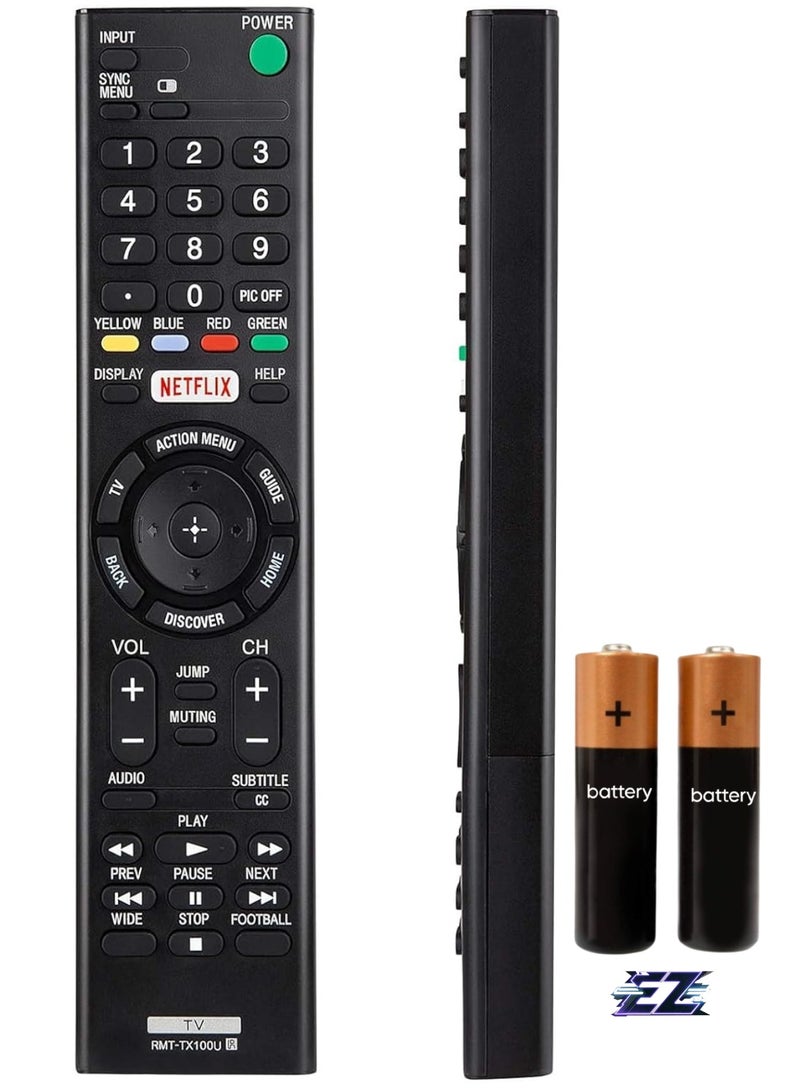 ELTRAZONE RMT-TX100U Universal Remote Control for Sony TV, Replacement Remote for All Sony Bravia LCD LED HD Smart TV Remotes (1 Pack for Sony Bravia Smart TV) with battery - Image 1