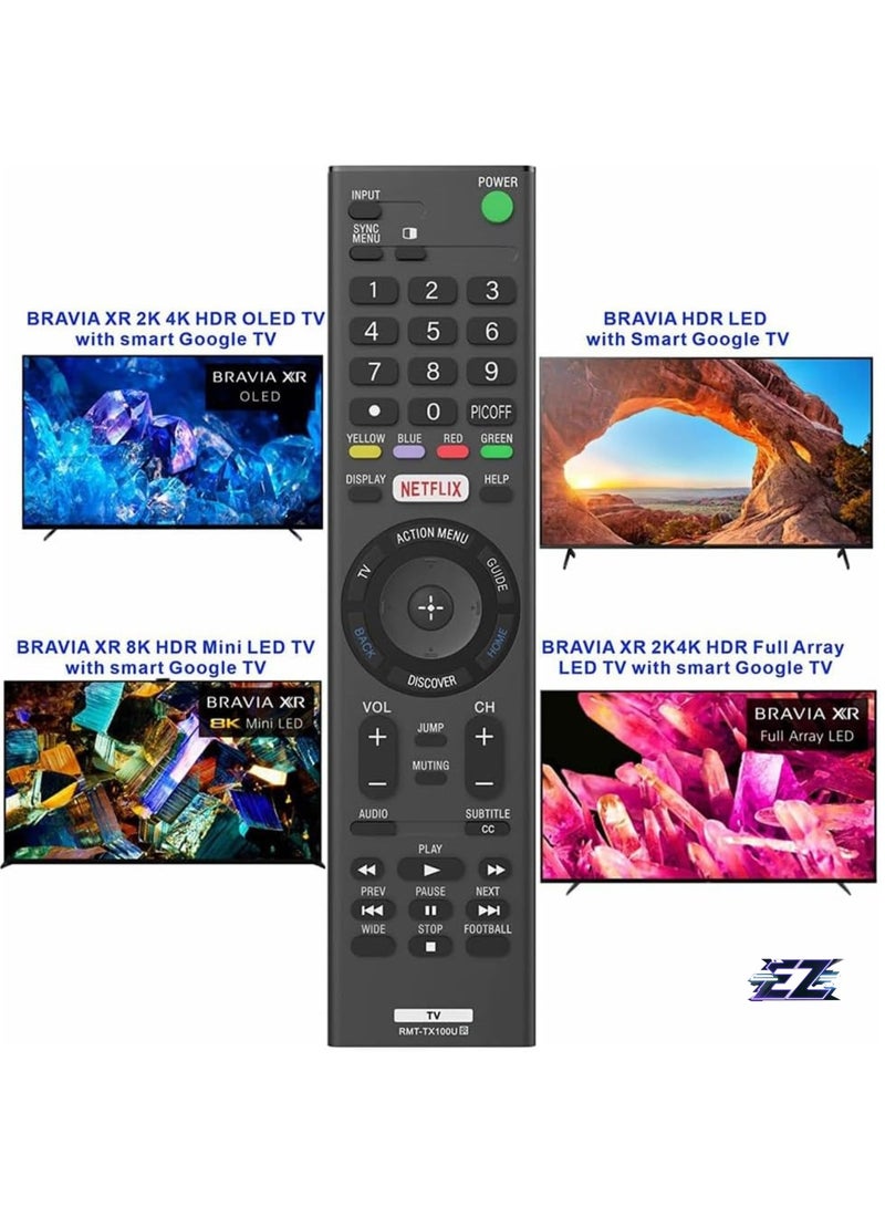 ELTRAZONE RMT-TX100U Universal Remote Control for Sony TV, Replacement Remote for All Sony Bravia LCD LED HD Smart TV Remotes (1 Pack for Sony Bravia Smart TV) with battery - Image 2