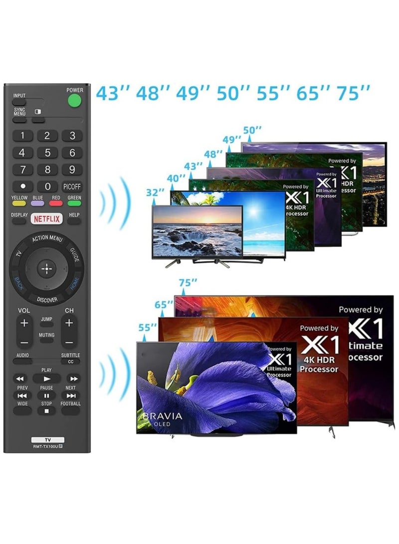 ELTRAZONE RMT-TX100U Universal Remote Control for Sony TV, Replacement Remote for All Sony Bravia LCD LED HD Smart TV Remotes (1 Pack for Sony Bravia Smart TV) with battery - Image 3