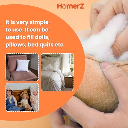 Homerz High Quailty Polyester Fiber | Extra Cushioning | Fiber for Filling Cushions,Pillows,Toys&Quilts (500 gm) - Image 2