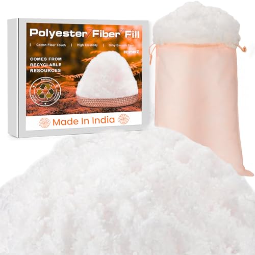 Homerz High Quailty Polyester Fiber | Extra Cushioning | Fiber for Filling Cushions,Pillows,Toys&Quilts (500 gm) - Image 1