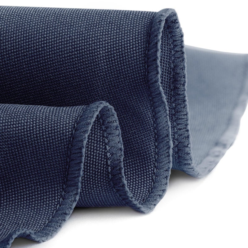 Gee Di Moda Round Tablecloth - 70 Inch Navy Blue Round Table Cloth for 24 to 48 Inch Round Tables - Heavy Duty Washable Fabric - for Buffet Table, Holiday Party, Dinner, Wedding & Baby Shower - Image 3