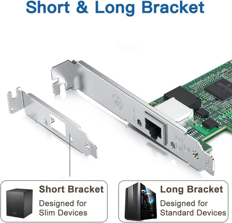 HYFIBER H!Fiber Gigabit PCIe NIC with Dell Broadcom BCM5751 Chip, 1Gb Network Card Compare to Broadcom BCM5751-T1, Single RJ45 Port, PCI-E X1, Ethernet Card with Low Profile for Windows/Windows Server/Linux - Image 3