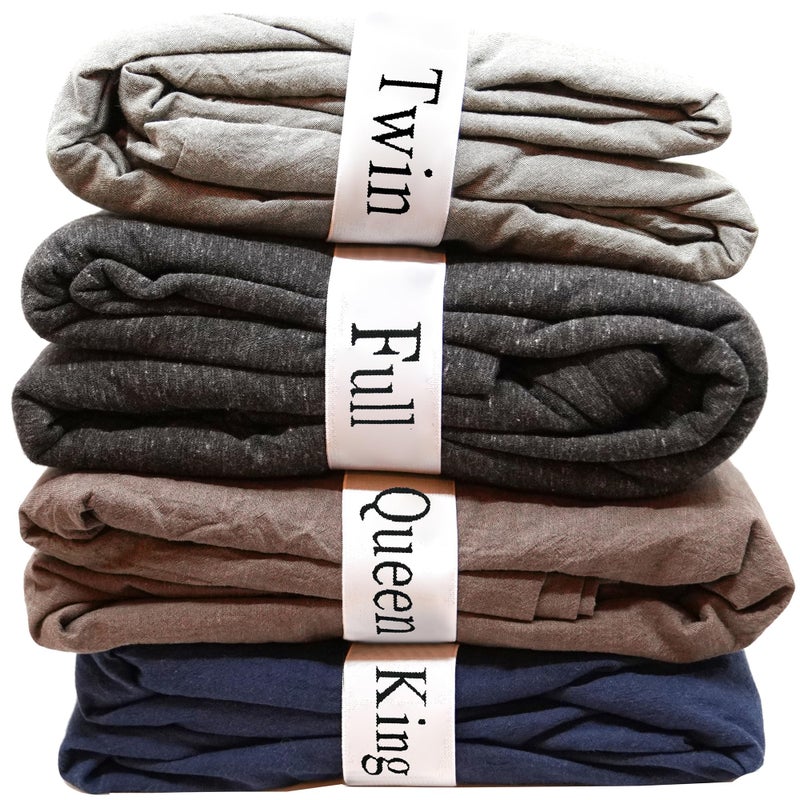 ECOHomes Bed Sheet Organizer and Storage Size Label Bands | Bed Sheets Set Organizers for Linen Closet Organization - Elastic Bedding Band Labels for Organizing Bedsheet (Full 4PCs Pack | Simple) - Image 1