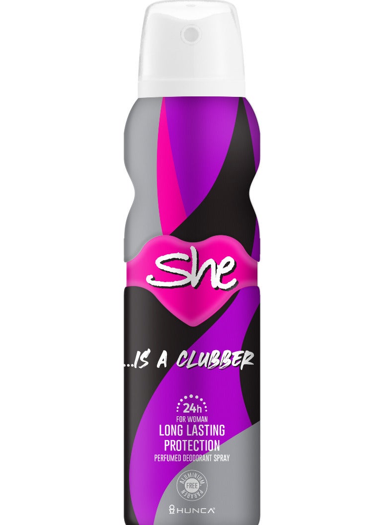 She Deodorant Spray Is A Clubber For Women - 150 Ml - Image 1