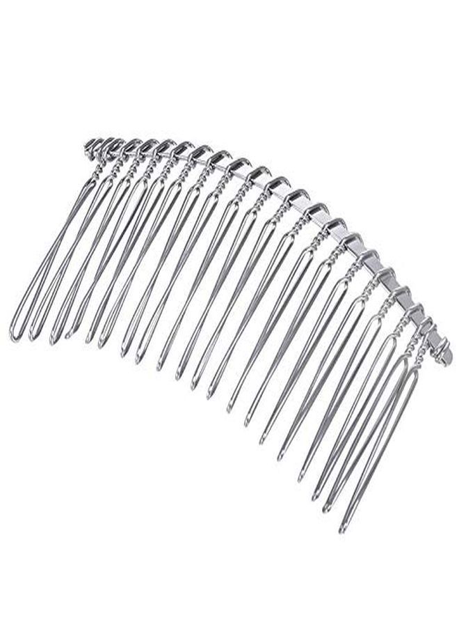 Rocutus 10 Pieces 20 Teeth Fancy Diy Metal Wire Hair Clip Combs Metal Wire Hair Combs Wire Twist Bridal Wedding Veil Combs For Women (Mixed) - Image 2