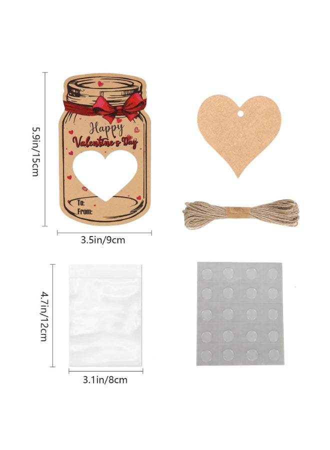 24 قطعة من بطاقات عيد الحب هدية مناسبة للحفلات وتبادل الهدايا وبطاقات المعايدة - Image 3
