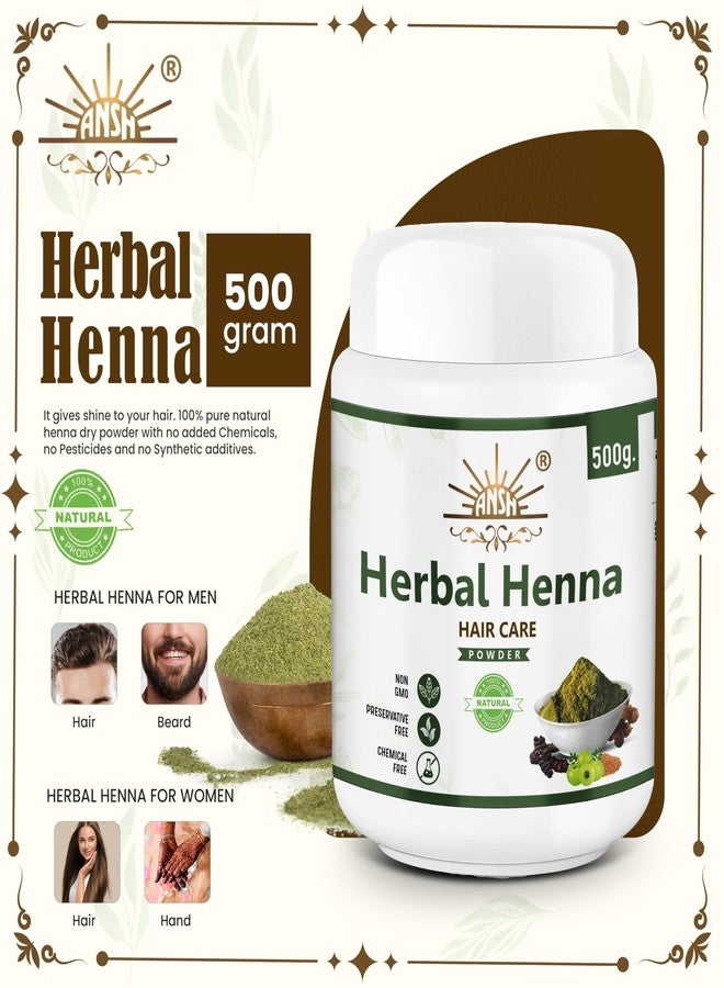 Ansh Herbal Henna Hair Care Powder for Hair Colour and Growth (500 Grams) - Image 3