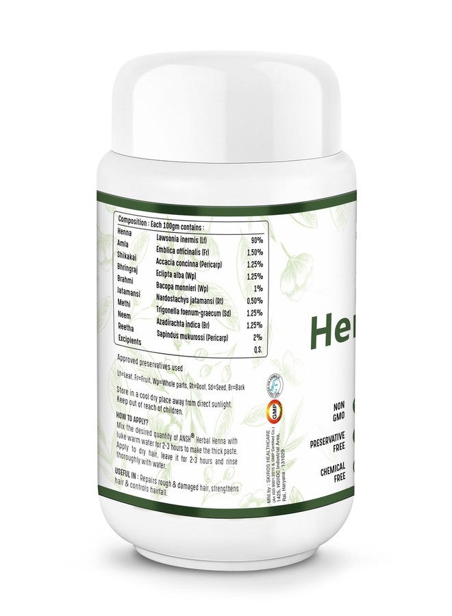 Ansh Herbal Henna Hair Care Powder for Hair Colour and Growth (500 Grams) - Image 2