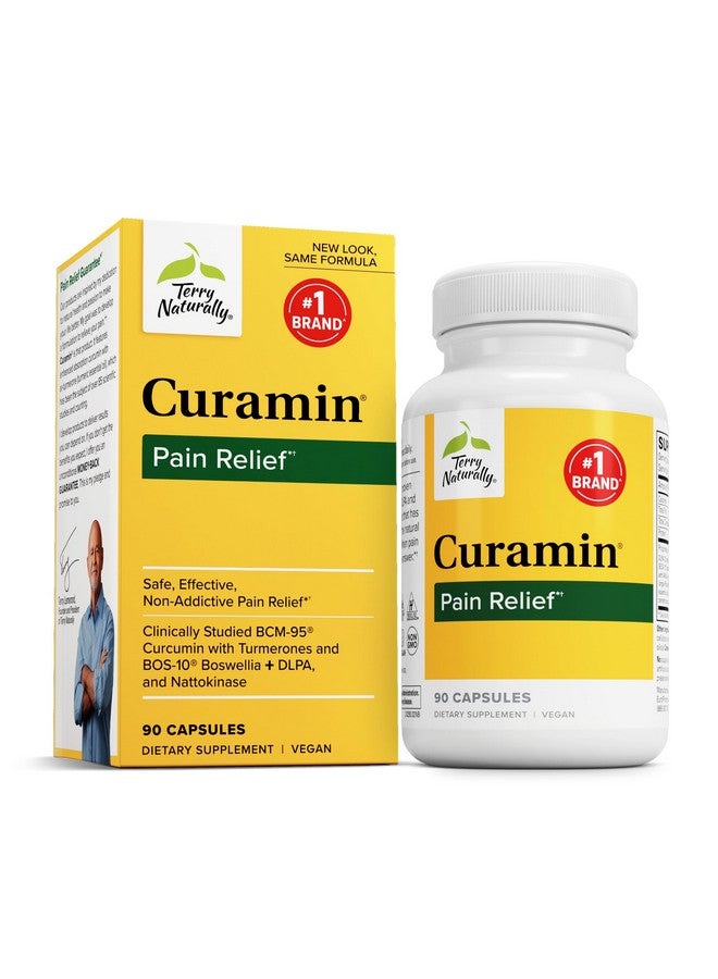 Terry Naturally Curamin - 90 Capsules - with Curcumin from Turmeric, Boswellia, DLPA & Nattokinase - Non-GMO, Vegan, Gluten Free - Image 1