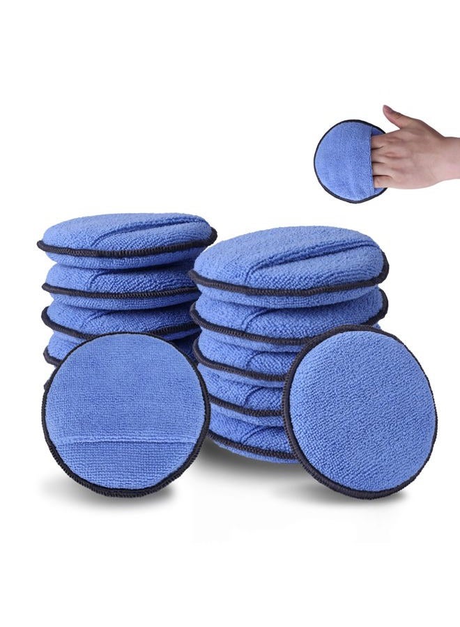 WORKPRO 12-Pack Car Wax Applicator Pads with Finger Pocket, Microfiber Soft Foam Polishing Pads for Car Detailing & Cleaning, Lint-Free, High Resilience - Image 1