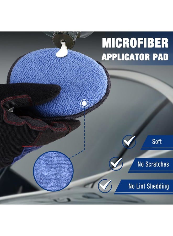 WORKPRO 12-Pack Car Wax Applicator Pads with Finger Pocket, Microfiber Soft Foam Polishing Pads for Car Detailing & Cleaning, Lint-Free, High Resilience - Image 4