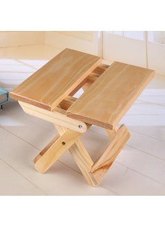 Delavala Delavala Wood Folding Stool Seat Portable Household Step Stool Multifunctional for BathroomLiving RoomBedroomLaundry Room or Garden Fishing 30x30x25cm 