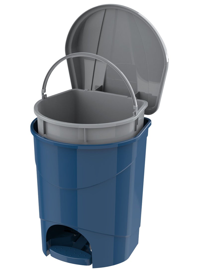 Cosmoplast 31x 32x 39 cm - 15L Pedal Waste Bin (Pearl Blue)  - Image 3