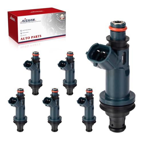 AISHAN 6CPS Fuel Injectors 2 Holes Compatible with Toyota Camry Solara Highlander Sienna Avalon Compatible with Lexus ES300 3.0L V6 Replace# 23250-20020 FJ333 23209-0A010 297-0026 2970026 23209-20020 - Image 1