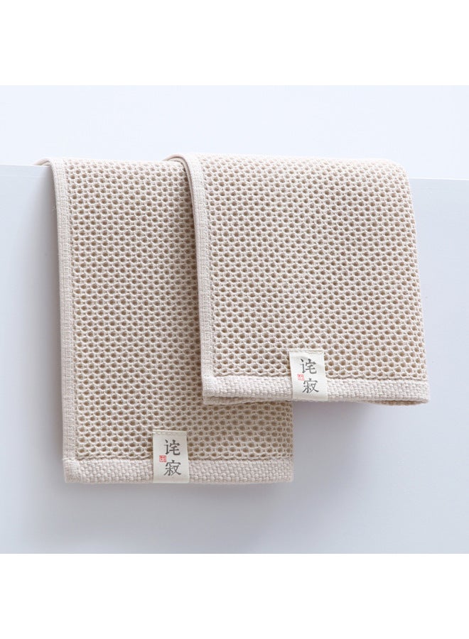 Kindergarten Square Style Simple Waffle Pure Cotton Face Wash Household Hair-free Easy-drying Honeycomb Style Cotton Square