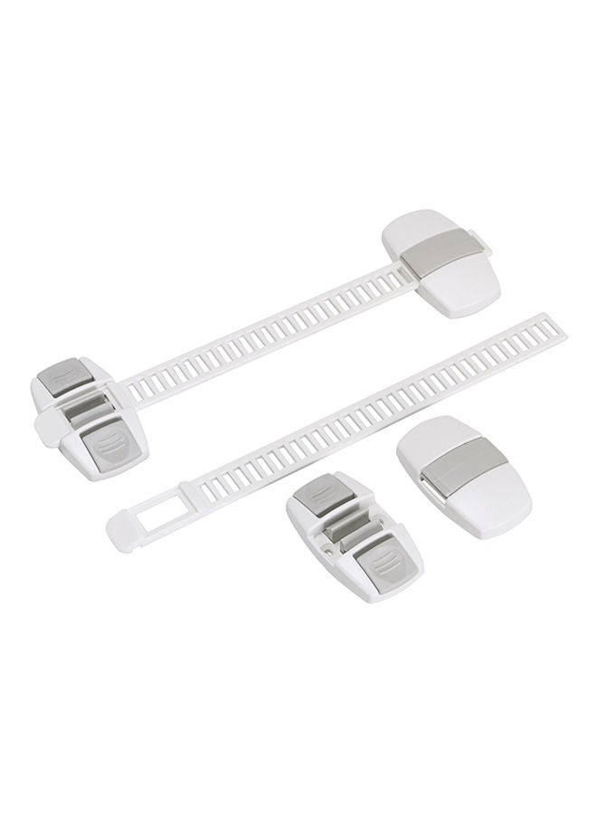 2-Piece Lock For Refrigerator/Freezer White 7.5x20centimeter - Image 1