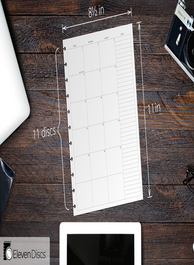 Eleven Discs 2026 Monthly Planner, Monday Start, Letter Size, 2 Styles (Separated, Booklet), Premium Discbound Notebook Paper for Circa, Arc, TUL (38 Sheets) - Image 5