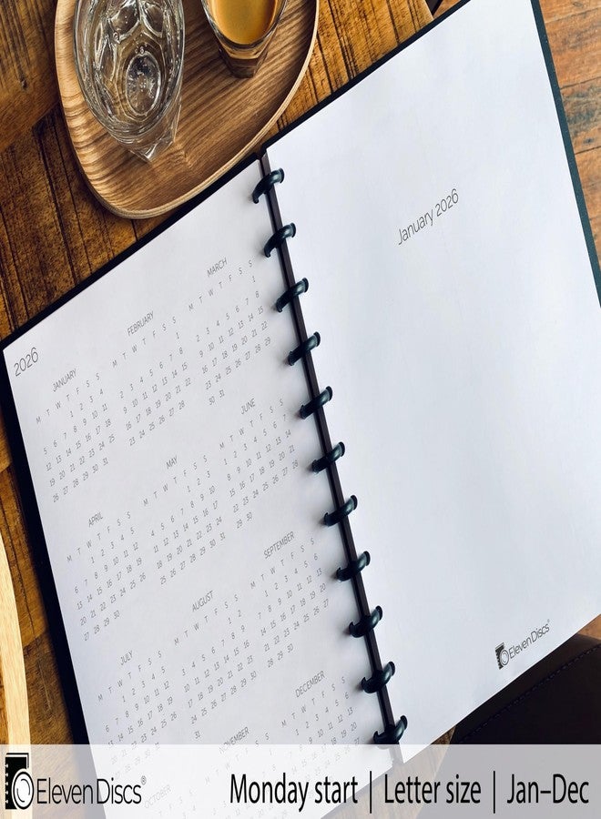 Eleven Discs 2026 Monthly Planner, Monday Start, Letter Size, 2 Styles (Separated, Booklet), Premium Discbound Notebook Paper for Circa, Arc, TUL (38 Sheets) - Image 2