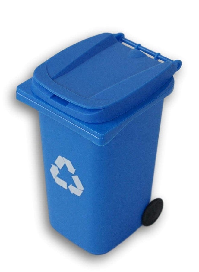 Retail Mini Curbside Recycle Can Pencil Cup Holder - 5.5 Inches Tall (Blue) - Image 1