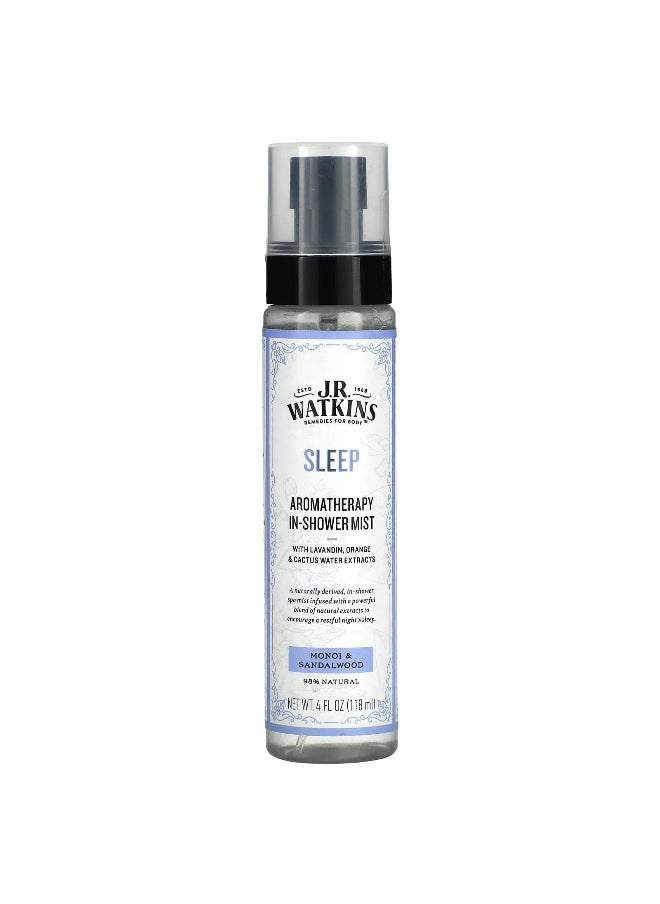 J.R.WATKINS J R Watkins, Sleep, Aromatherapy In-Shower Mist, Monoi & Sandalwood, 4 fl oz (118 ml)  - Image 1